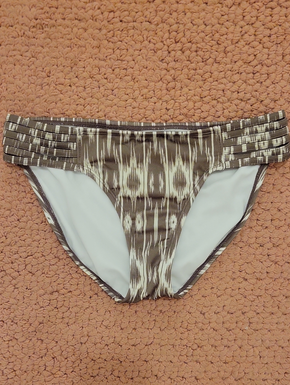Athleta Bikini Bottom - Brown & Cream Small